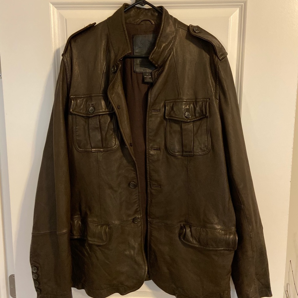 Express Brown Leather Jacket